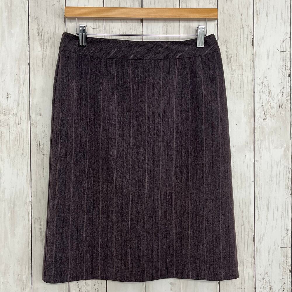 Vintage 90s Norton McNaughton Purple Pencil Skirt Petite 6P Workwear Aesthetic